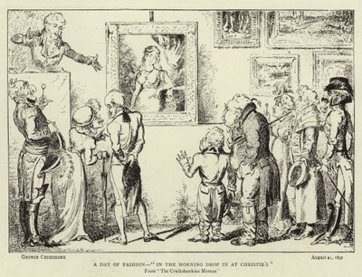 ファッションの日、朝のクリスティーズ 作： George Cruikshank